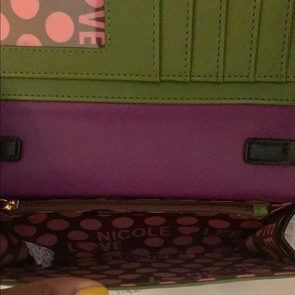 Nicole Lee Black Crossbody Floral Wallet - Picture 5 of 6